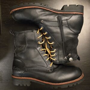 Indian Motorcycle Men's Leather Classic Lace-Up Riding Boot Black